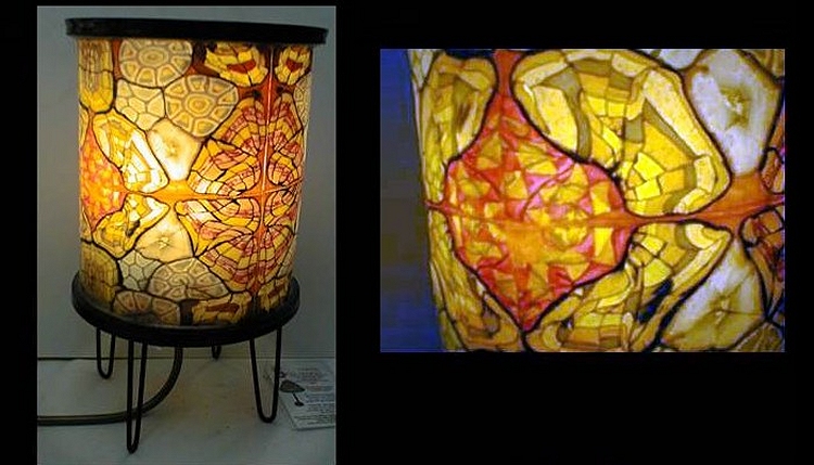 Tiffany style wax and resin lamps