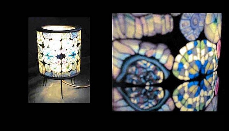 Tiffany style wax and resin lamps