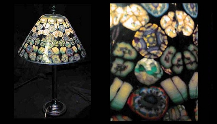 Tiffany style wax and resin lamps