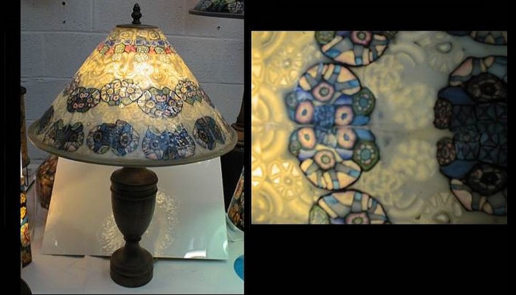 Tiffany style wax and resin lamps