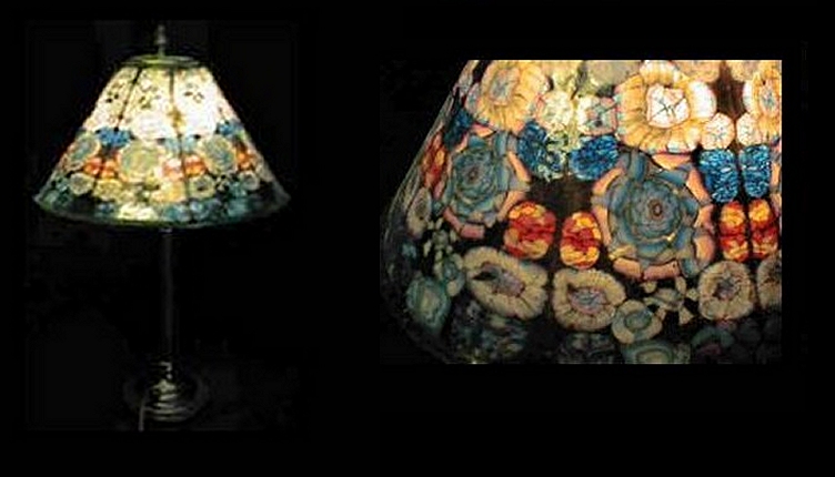 Tiffany style wax and resin lamps