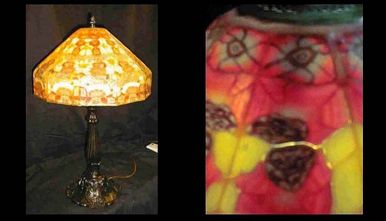 Tiffany style wax and resin lamps