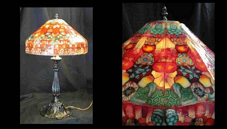 Tiffany style wax and resin lamps