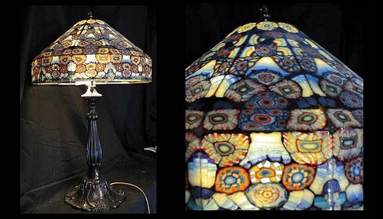 Tiffany style wax and resin lamps