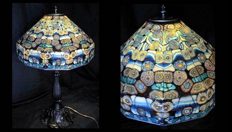 Tiffany style wax and resin lamps