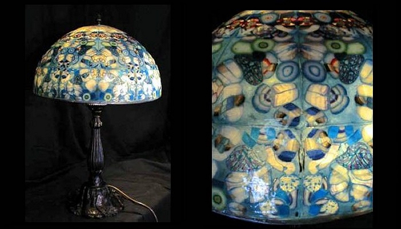 Tiffany style wax and resin lamps