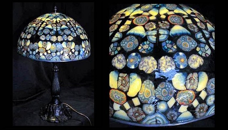 Tiffany style wax and resin lamps