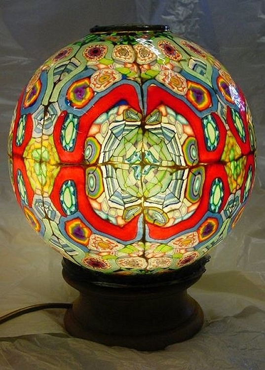 Tiffany style wax and resin lamps