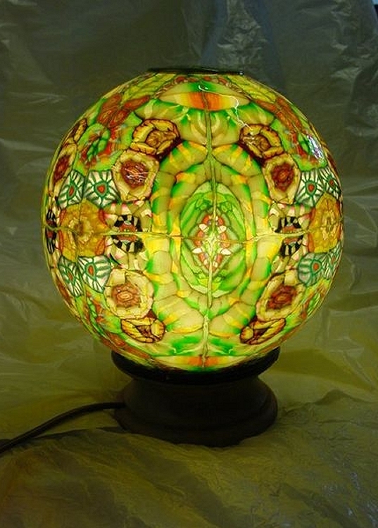 Tiffany style wax and resin lamps