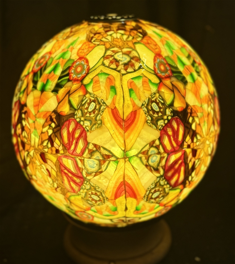 Tiffany style wax and resin lamps