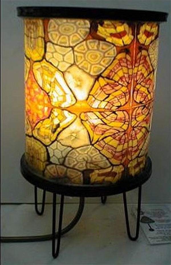 Tiffany style wax and resin lamps